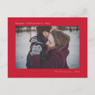 Postale Carte photo de la Saint Valentin minimal moderne