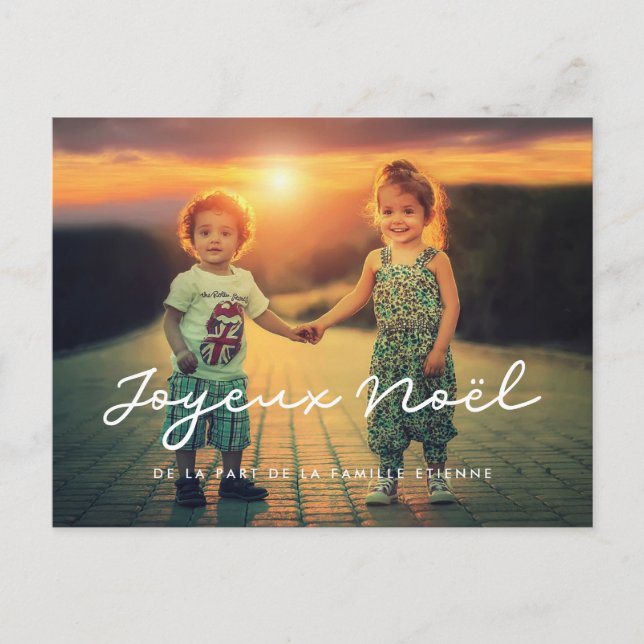 Postale Carte photo personnalisable Joyeux Noël (Devant)