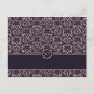 Postale Carte Place Mariage Dentelle pourpre