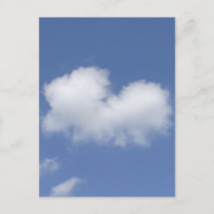 Postale Carte Plat Coeur Cloud