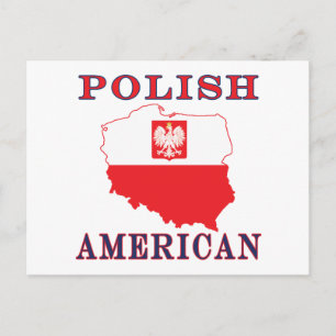 Postale Carte polonaise américaine