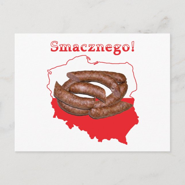 Postale Carte polonaise de Kielbasa Smacznego (Devant)