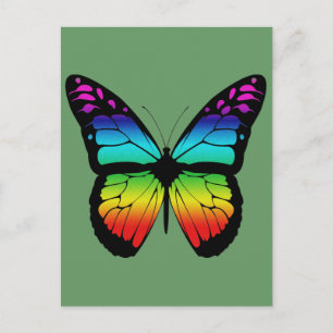 POSTALE CARTE POST BUTTERFLY