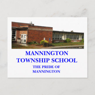 POSTALE CARTE POST DE L'ÉCOLE DE TOWNSHIP DE MANNINGTON