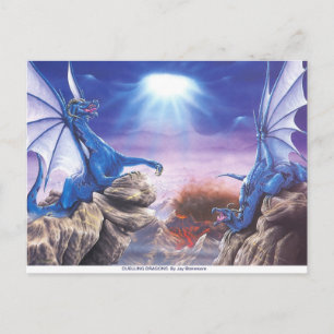 POSTALE CARTE POST DUELING DRAGONS