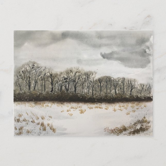 POSTALE CARTE POST-NEIGE HIVER (Devant)