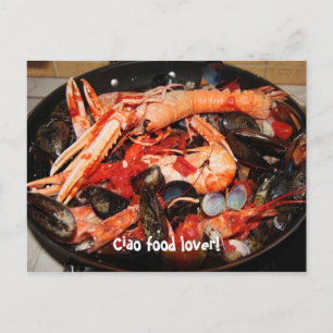 Postale Carte postale: Amateur de nourriture Ciao !