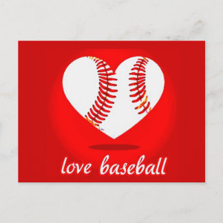 Postale carte postale, amour, baseball