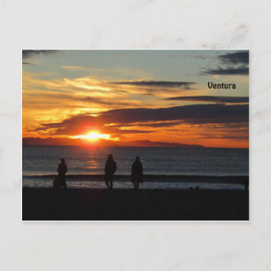 Postale Carte postale: Coucher de soleil sur Ventura Beach