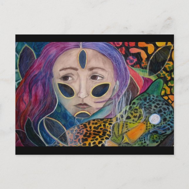 Postale Carte postale: "Femme léopard" (Devant)