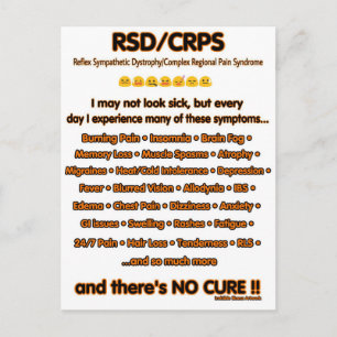 Postale CARTE POSTALE...Je Ne Semble Pas Malade...RSD/CRPS