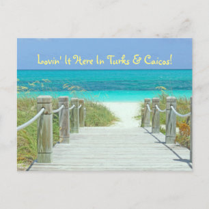 Postale carte postale, "LOVIN'IT ICI EN TURQUES & CAICOS !