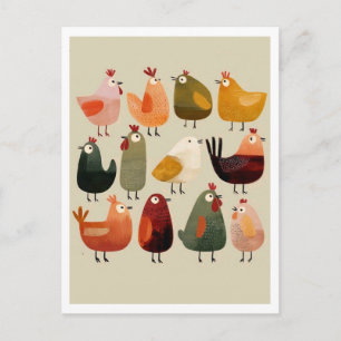 Postale Carte postale. Oiseaux drôles