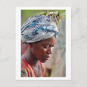 Postale Carte postale, Portrait d'une jeune femme qui rama