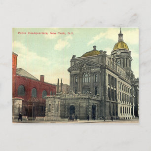 Postale Carte postale, quartier général de la police, New 