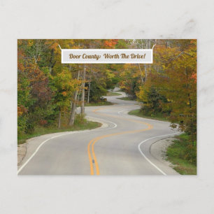 Postale Carte postale, ROUTE PLEINE DE COURBES EN "S"/DOOR