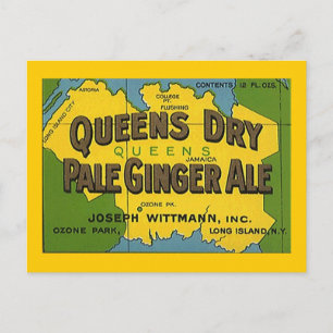 Postale CARTE POSTCARD Queens Dry Pale Ginger Ale Ozone Pa