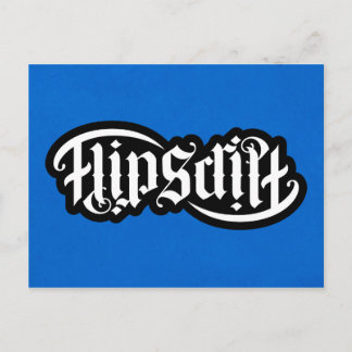 Postale Carte pour notes FlipScript Ambigram