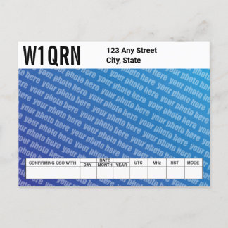 Postale Carte QSL Ajoutez votre propre photo