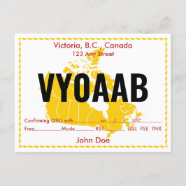 Postale Carte QSL Carte Retro Canada