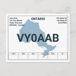 Postale Carte QSL de l'Ontario