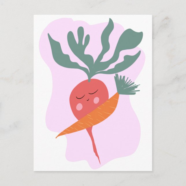 Postale Carte Radish et Carrot (Devant)
