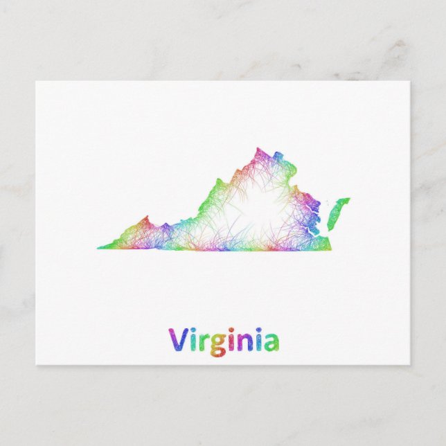 Postale Carte Rainbow Virginia (Devant)