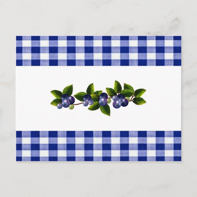 Postale Carte Recette Blueberries (Devant)