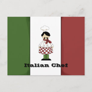 Postale Carte Recette Chef Italien #2