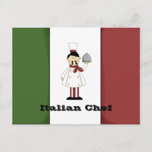 Postale Carte Recette Chef Italien #4