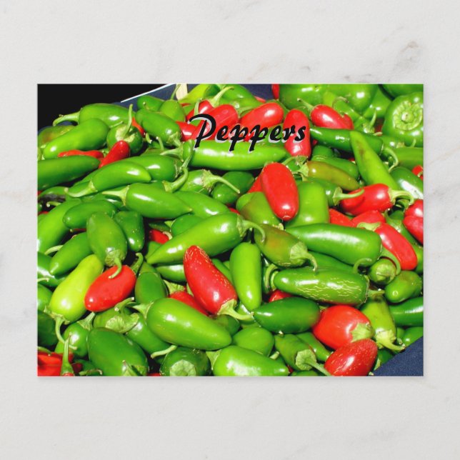 Postale Carte Recette - Poivrons (Devant)
