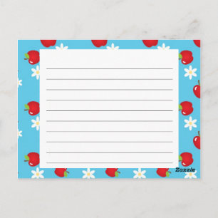 Postale Carte Recette Pommes et Maisies