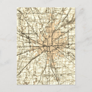 Postale Carte Rétro Vintage d'Indianapolis