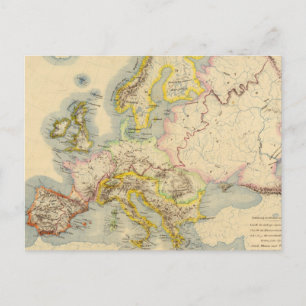 Postale Carte rographique de l'Europe