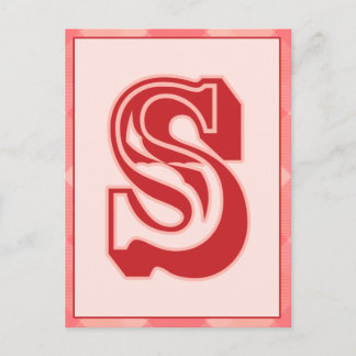 Postale Carte rose de bannière de typographie de la lettre