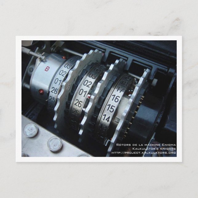 Postale Carte Rotor Enigma (Devant)