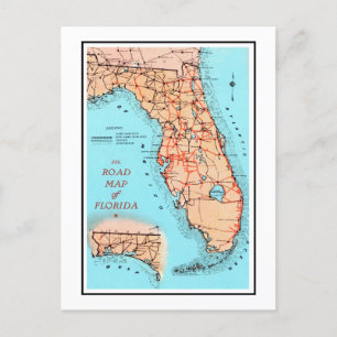Postale Carte routière de Floride