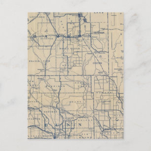 Postale Carte routière de Vélo du Wisconsin 3