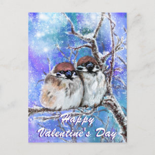 Postale Carte Saint-Valentin avec sourcils d'hiver Couple