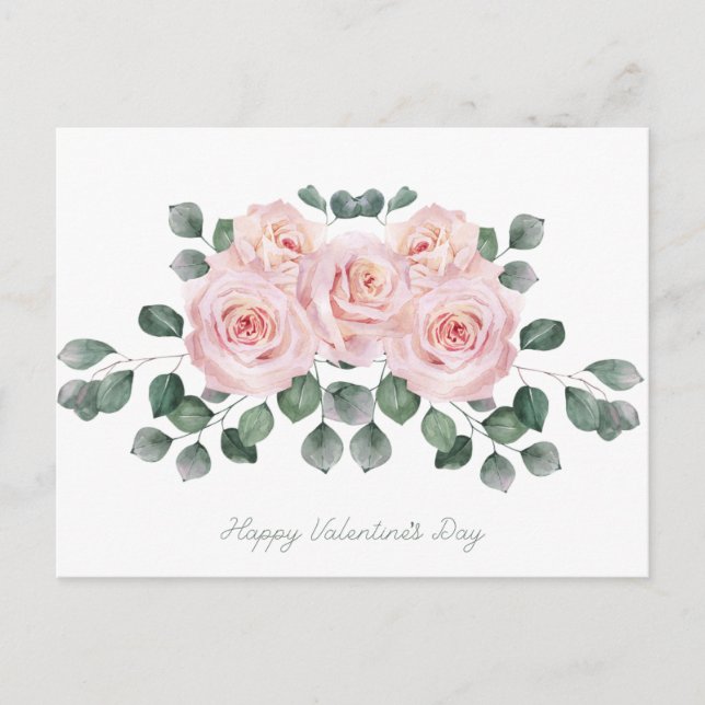 Postale Carte Saint Valentin "Heureuse Sainte-Valentin" (Devant)