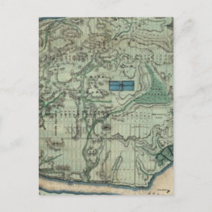 Postale Carte sanitaire et topographique de New York