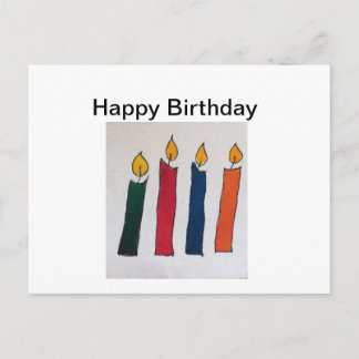 Postale Carte simple de voeux d'anniversaire