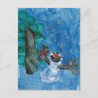 Postale Carte Snowman