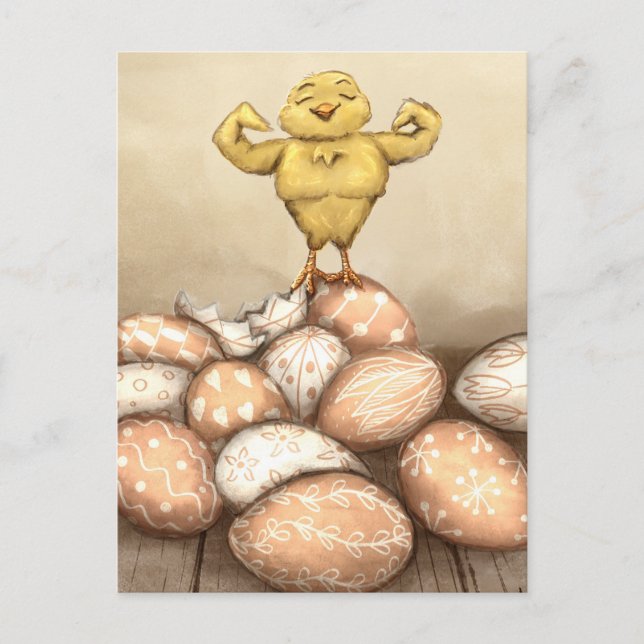 Postale Carte Strong Chick (Devant)