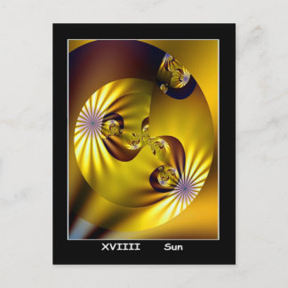 Postale Carte Sun Tarot