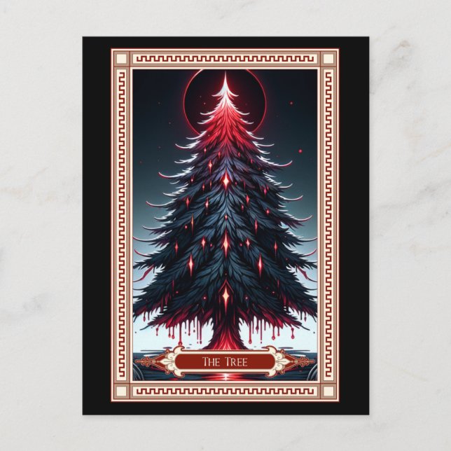Postale Carte Tarot Arbre de Noël (Devant)