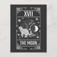 Carte Tarot Croissant Lune Occulte Chat Sorcière g