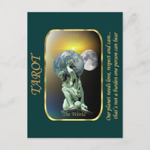 Postale Carte Tarot - Le Monde