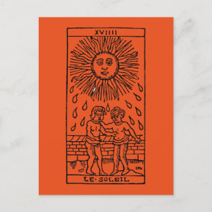 Postale Carte Tarot : Le Soleil