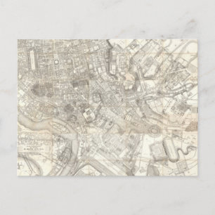 Postale Carte topographique de Rome antique, Italie